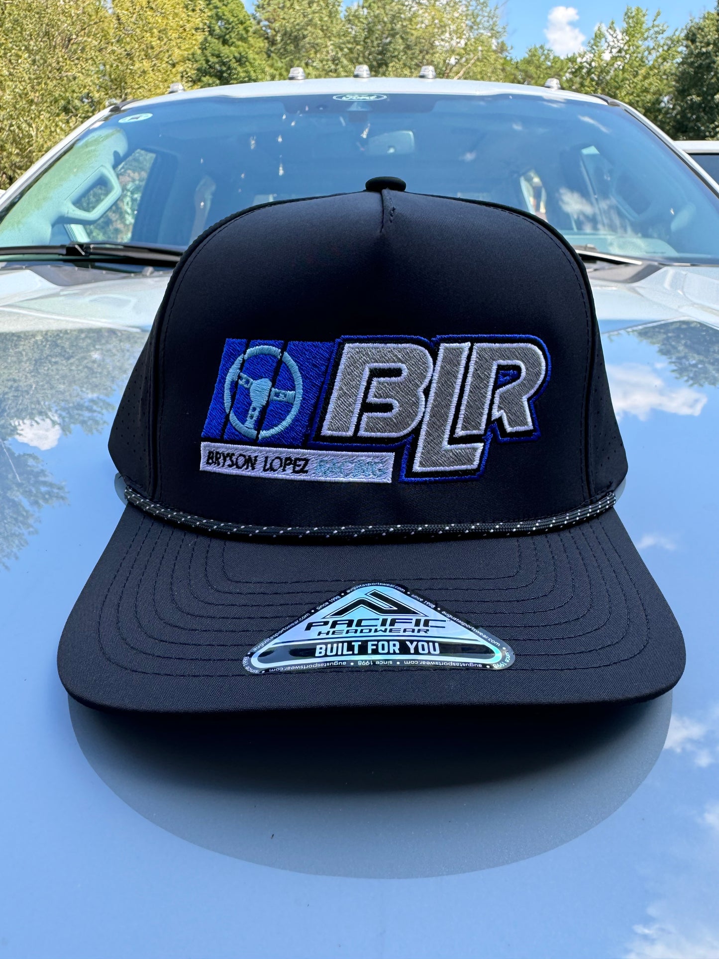 Vented BLR Snap Back hat with rope